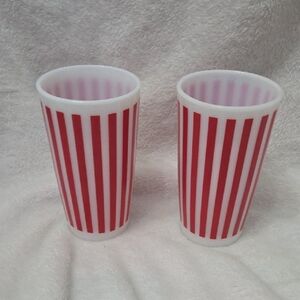 Hazel atlas candy stripe tumblers